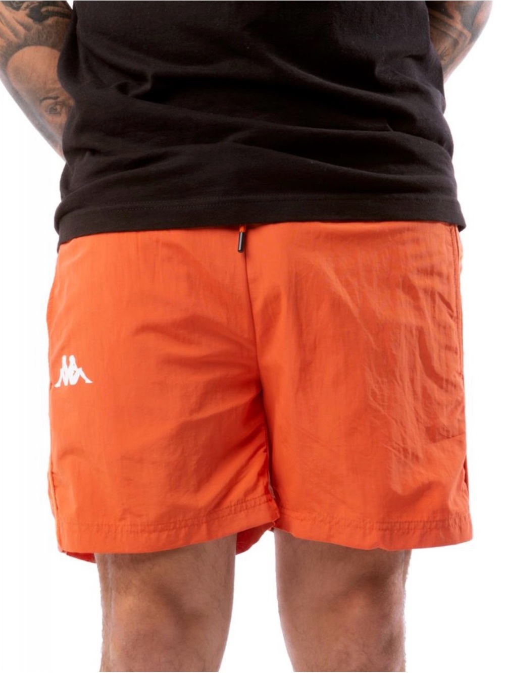 Kappa Orange Athletic Swim Shorts with White Logo